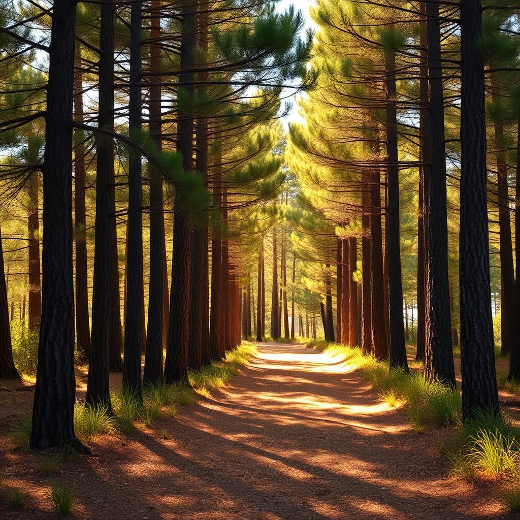Pine forest path in the Kouvaras hills